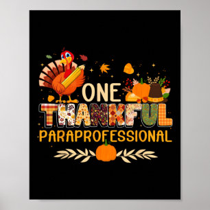 Poster Um agradecimento Paraprofissional aos Obrigados de
