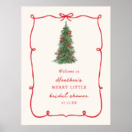 Poster Um Alegre Pequeno Natal Bem-Vindo ao Chá de Noiva