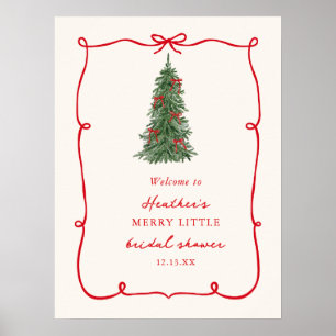 Poster Um Alegre Pequeno Natal Bem-Vindo ao Chá de Noiva