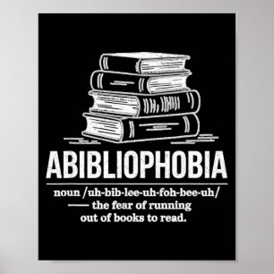 Poster Um amante de livros definição leitor engraçado Abi