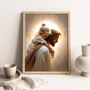 Poster Um Amigo e Salvador, Arte Cristã, Imagem de Jesus