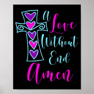 Poster Um Amor Sem Fim Amém Jesus Inspirou Citação Chris