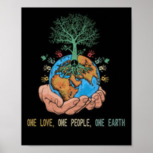Poster Um Amor Uma Pessoas Um Dia da Terra Paz