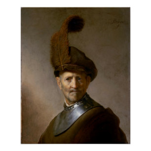 Póster Um ancião no traje militar c.1630