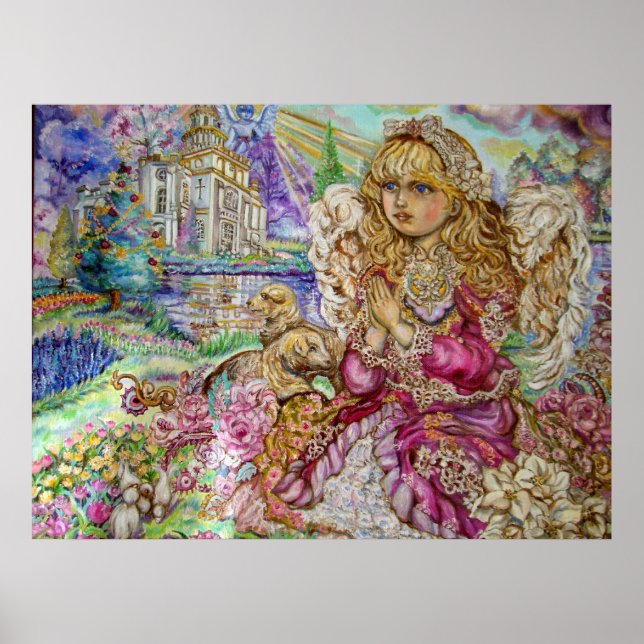 Póster Um anjo de oração. (Frente)