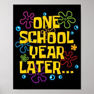 Poster Um Ano Letivo Depois Verão Último Dia de Aula