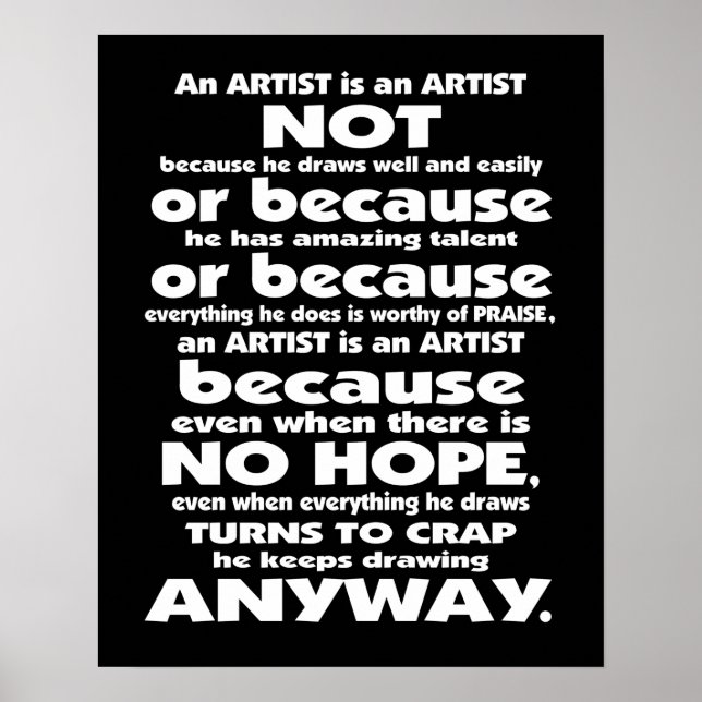 Poster Um Artista é... Pôster (Frente)