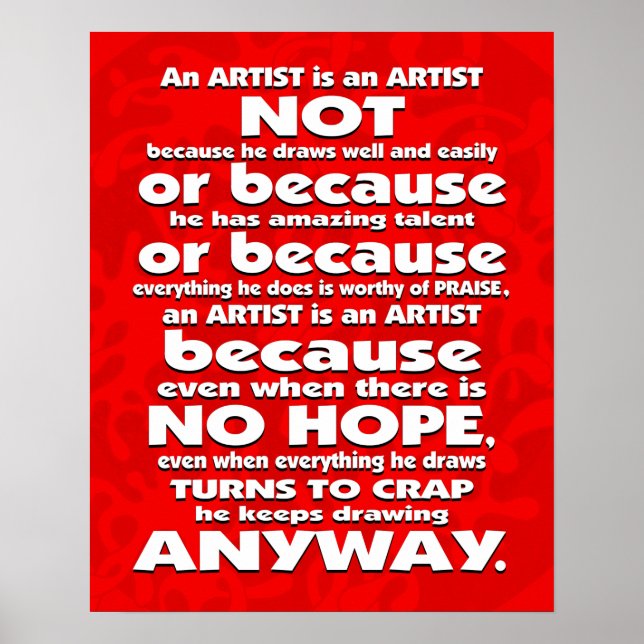 Poster Um Artista é... Pôster (Frente)