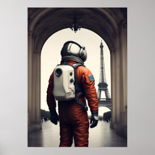 Poster Um astronauta em Paris