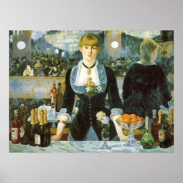 Poster Um Bar na Folies Bergere, de Edouard Manet (Frente)
