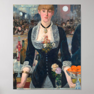 Poster Um Bar No Folies Bergere - Edouard Manet
