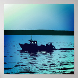 Poster Um barco de pesca no Puget Sound