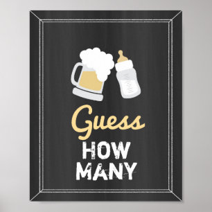 Poster Um bebê está criando Chá de fraldas adivinhando qu