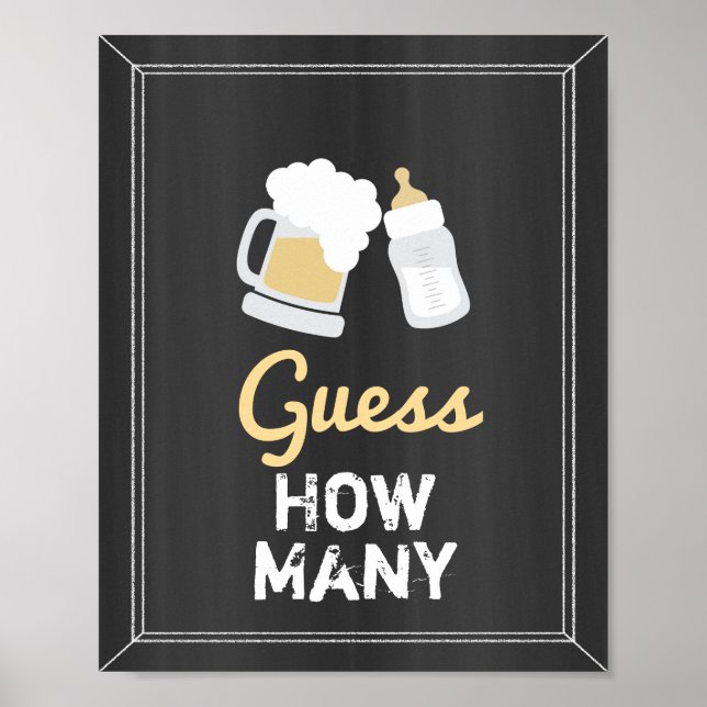 Poster Um bebê está criando Chá de fraldas adivinhando qu (Frente)