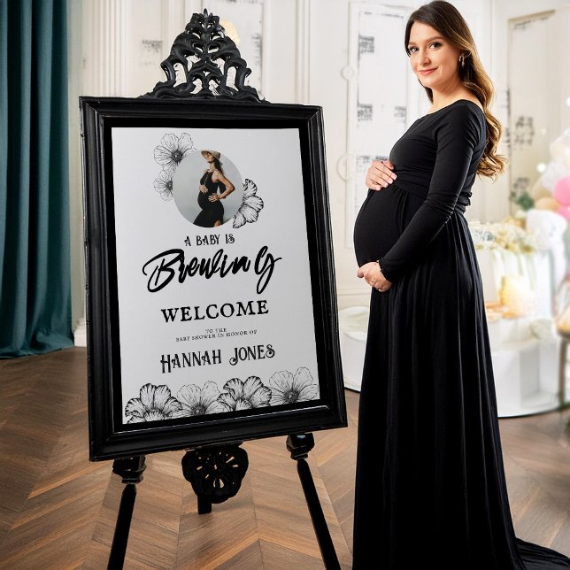 Poster Um bebê está criando Chá de fraldas de Gótico Cave (Criador carregado)