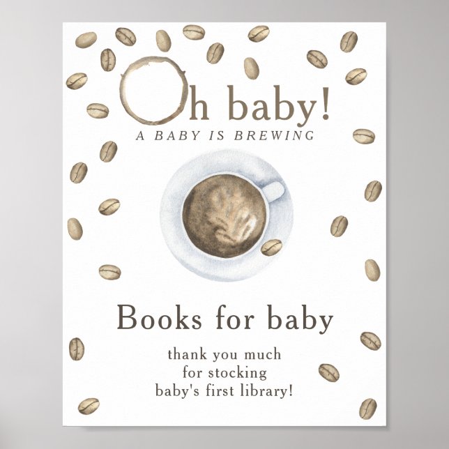 Poster Um bebê está preparando Livros para o bebê (Frente)