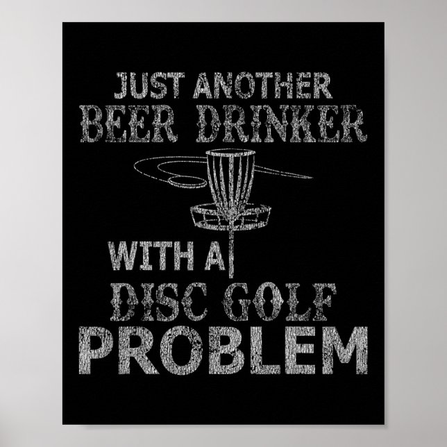 Poster Um Beer Drinker Com Problema De Golfe De Disco Sof (Frente)