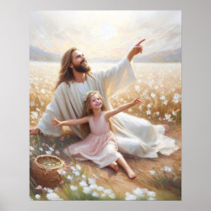 Poster Um belo dia, Arte de Muro Cristã, Jesus