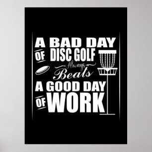 Poster Um Bom Dia Começa Com Golfe De Disco