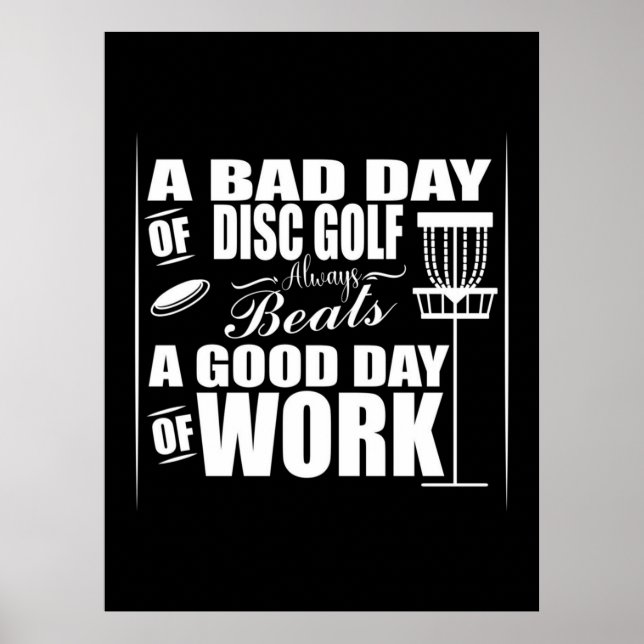 Poster Um Bom Dia Começa Com Golfe De Disco (Frente)