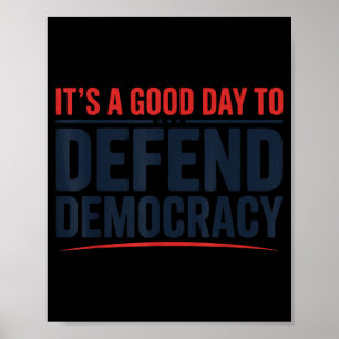 Poster um Bom Dia para Defender a Democracia Design Patri