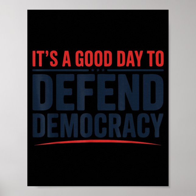 Poster um Bom Dia para Defender a Democracia Design Patri (Frente)