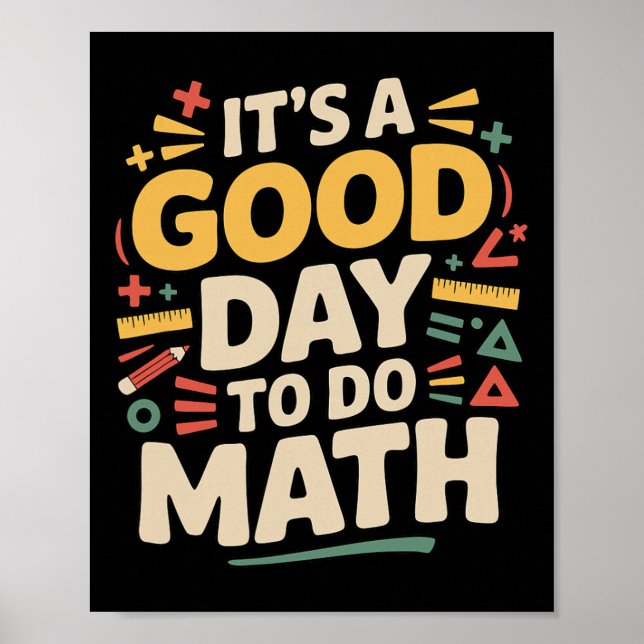 Poster Um Bom Dia Para Fazer Professor De Matemática Aman (Frente)