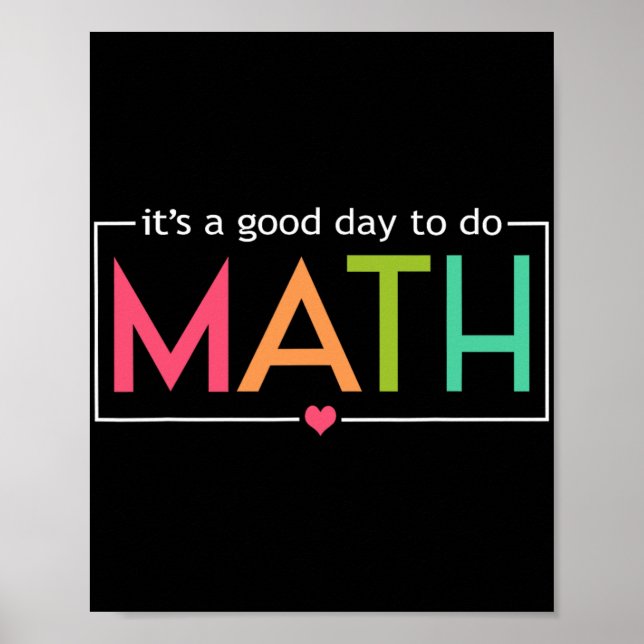 Poster Um Bom Dia Para Fazer Teste Matemático Dia Testand (Frente)
