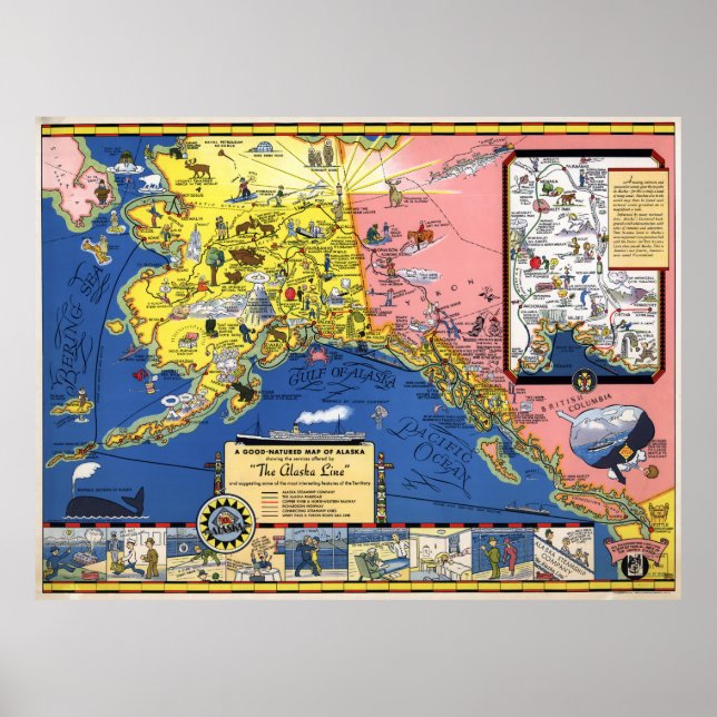 Poster Um bom mapa do Alasca (Frente)