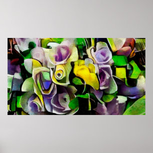 Poster Um buquê de belas flores no estilo moderno