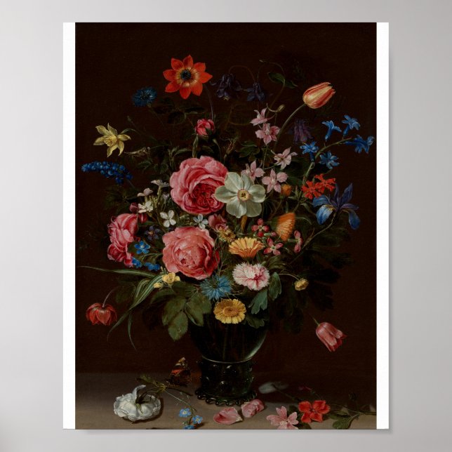 Poster Um Buquê de Flores por Clara Peeters (Frente)