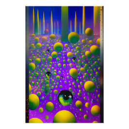 Póster Um Cabelo - Arte Surreal Ken Gage