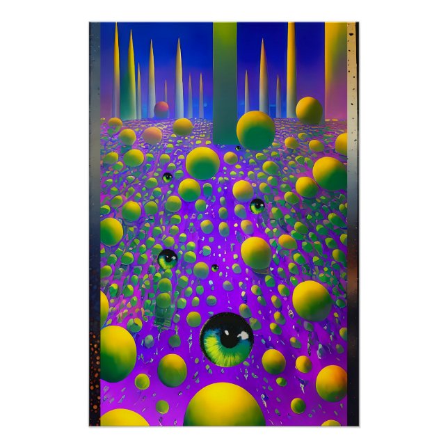 Póster Um Cabelo - Arte Surreal Ken Gage (Frente)
