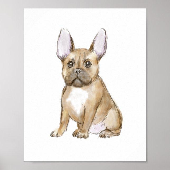 Poster Um cachorrinho francês adorável (Frente)