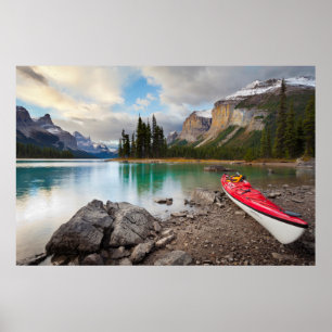 Póster Um caiaque marinho na Ilha Spirit