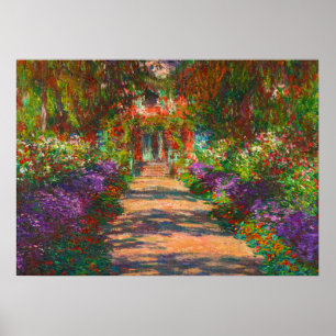 Poster Um Caminho no Jardim dos Montes, Giverny, 1902