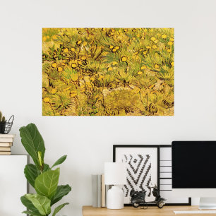 Poster Um Campo de Flores Amarelas por Vincent van Gogh