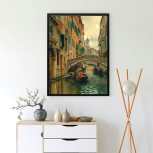 Poster Um Canal Tranquilo, Veneza