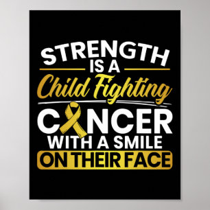 Poster Um Cancer De Luta Infantil Com Um Sorriso Em T