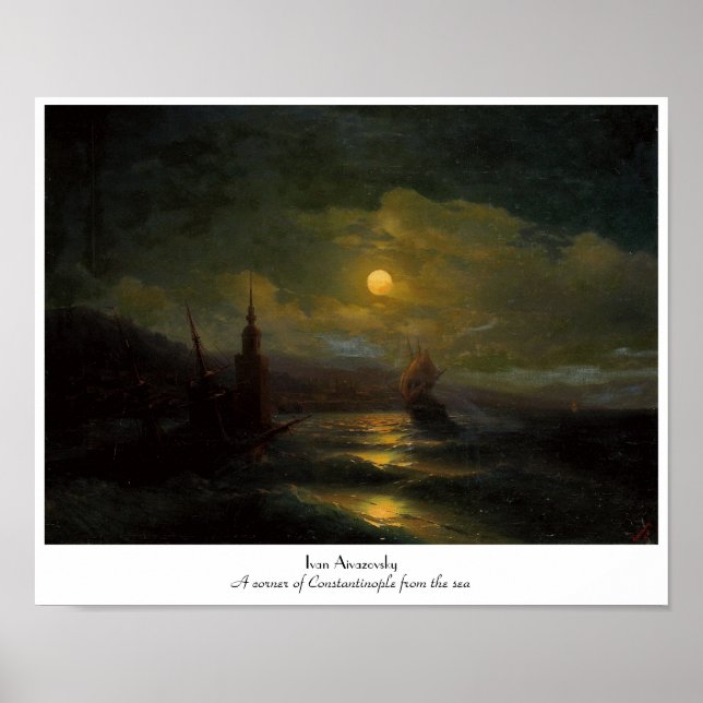 Póster Um canto de Constantinopla Ivan Aivazovsky (Frente)