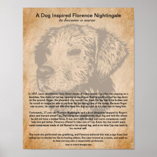 Poster Um cão inspirou Florence Nightingale a ser enferme