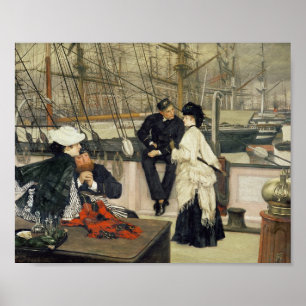 Póster Um capitão e um primeiro companheiro divertidos a