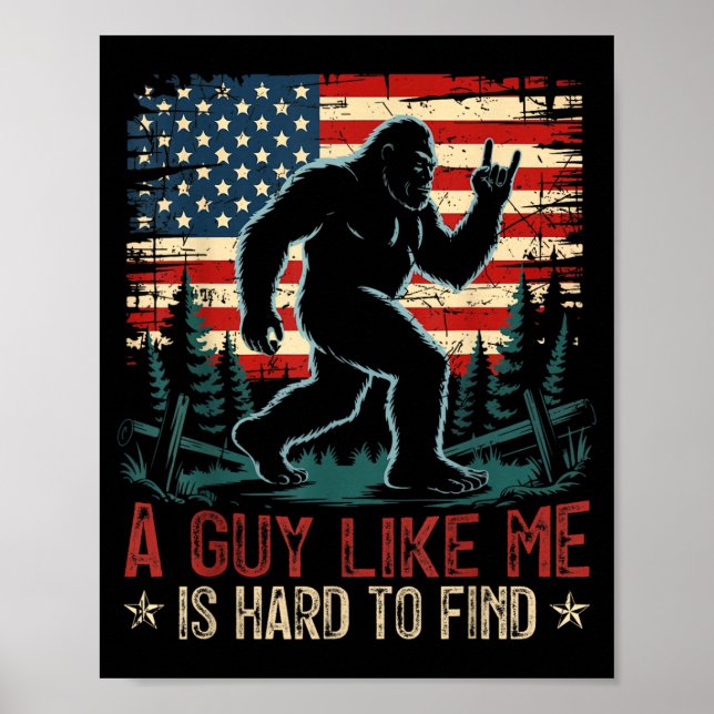 Poster Um Cara Como Eu é Difícil de Encontrar Bigfoot Div (Frente)