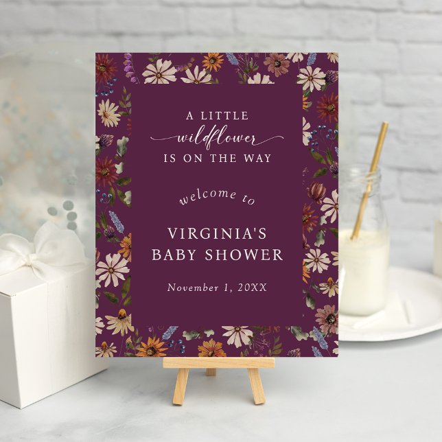Poster Um Cartaz de Bebê Pequena Flor Silvestre (A Little Wildflower Baby Poster
)