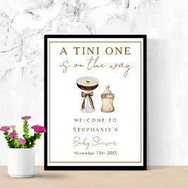 Poster Um Cartaz de Boas-Vindas para Chá de Bebê com Tini