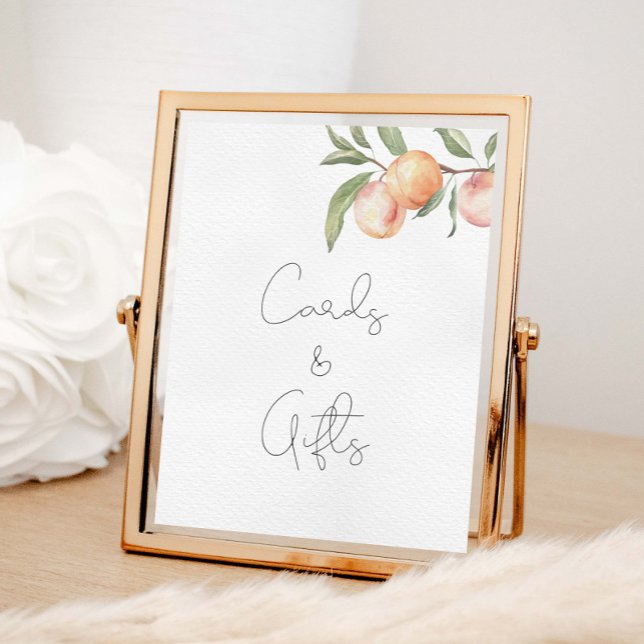 Poster Um Cartões E Presentes De Pêssego Doce (Criador carregado)