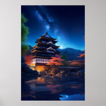 Um castelo japonês entre as estrelas