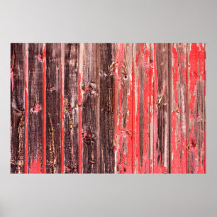 Poster Um celeiro vestido antigo ou uma cerca de madeira