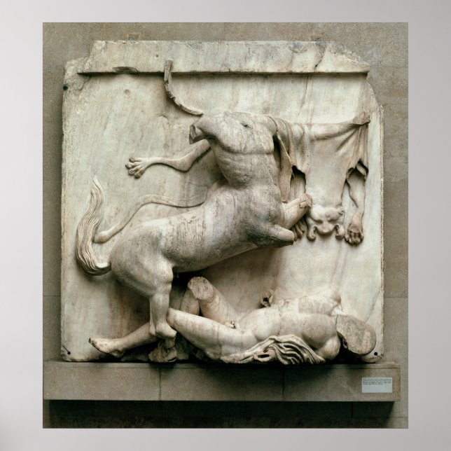 Póster Um Centauro triunfando sobre um Lapito (Frente)