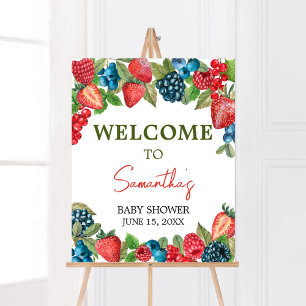 Poster Um Chá de fraldas Berry Sweet bem-vindo